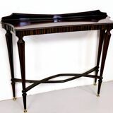 Ebonized Beech Console Table, Vintage 1960s Italian Design, Excellent