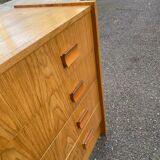 Scandinavian wardrobe with 2 sections in oak from the 1970s.