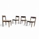 4 Scandinavian teak dining chairs / 1970s
