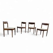 4 Scandinavian teak dining chairs / 1970s