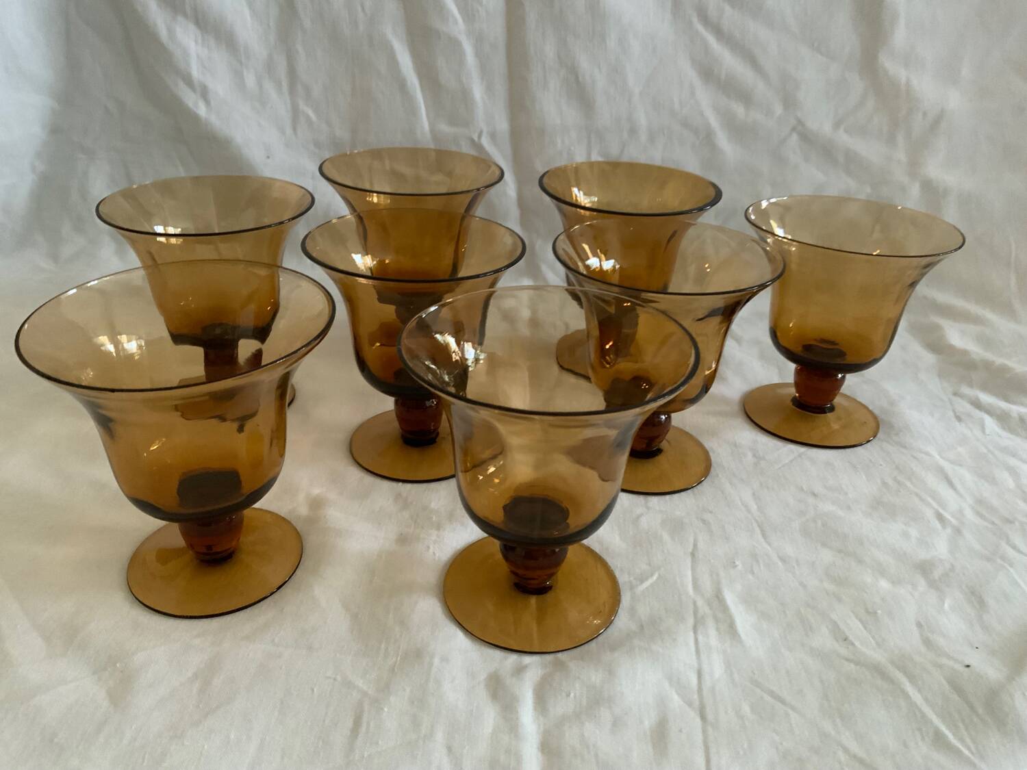 Amber glass cups