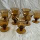 Amber glass cups