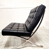Mid Century Style Barcelona Lounge Chair and Footstool