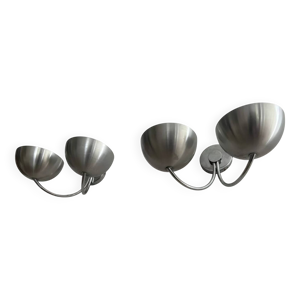 Paire d'applique vintage - aluminium