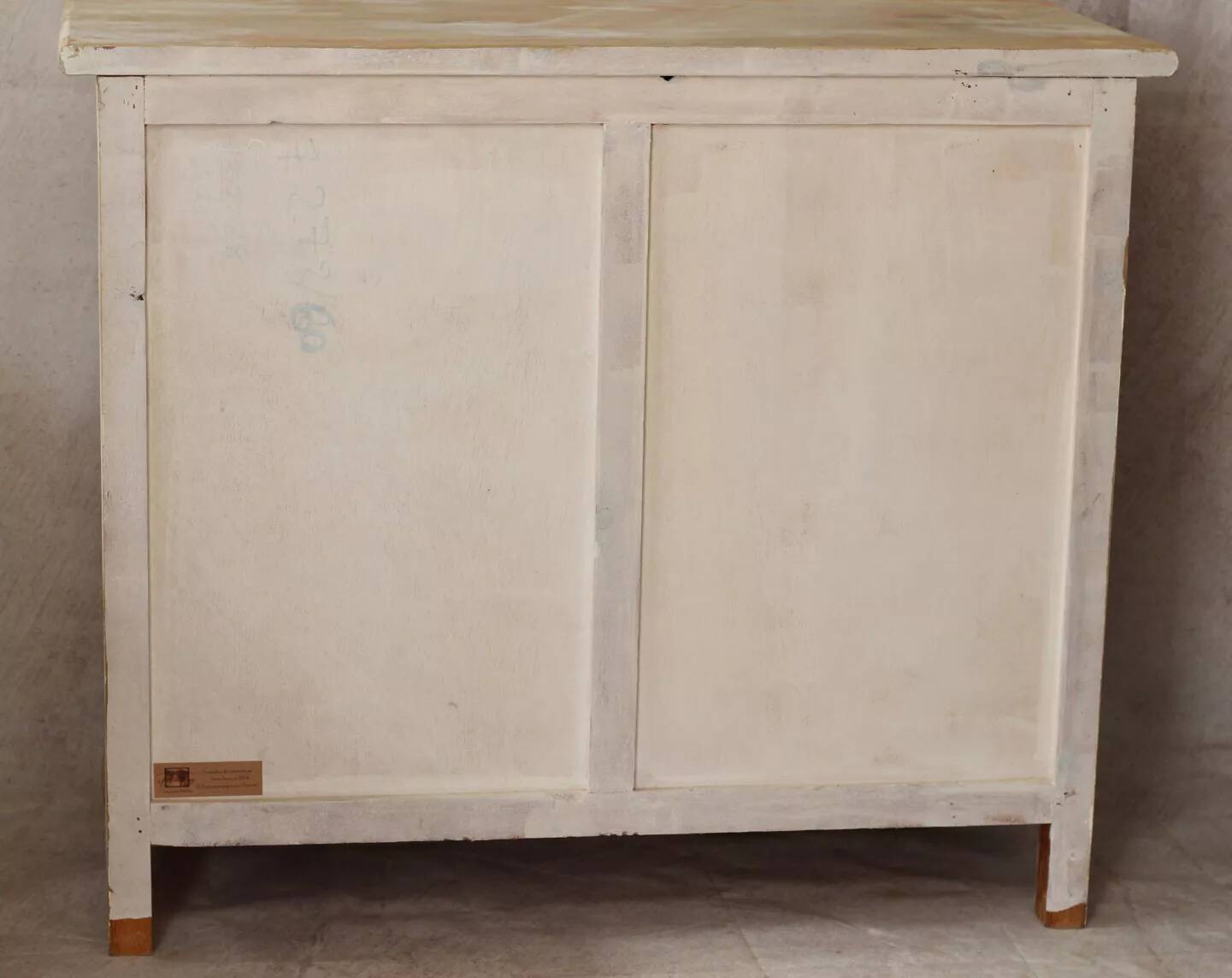 Small Parisian-style patinated sideboard