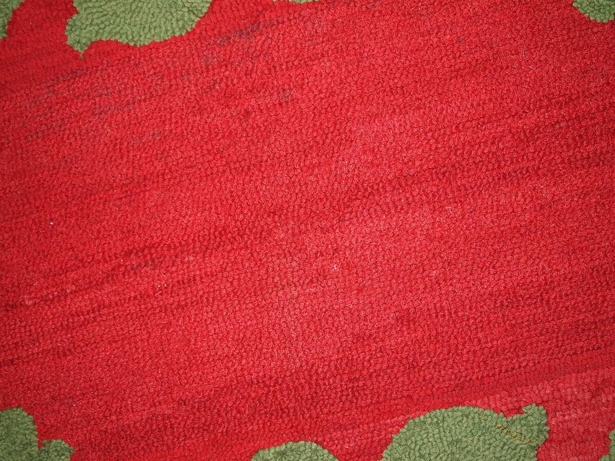 Tapis crocheté américain antique fait main, années 1920