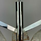 60s 70s Lamp Chrome Chandelier Chandelier Mazzega Murano Glass Design