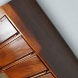 Vintage dutch hardwood haberdashery shop cabinet, 1930s