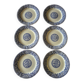 Flat plates Gien with blue patterns in perfect condition.