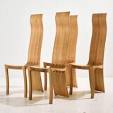 Chaise de salle à manger en frêne massif Kragenæs par Walther Nielsen, Lot de 4