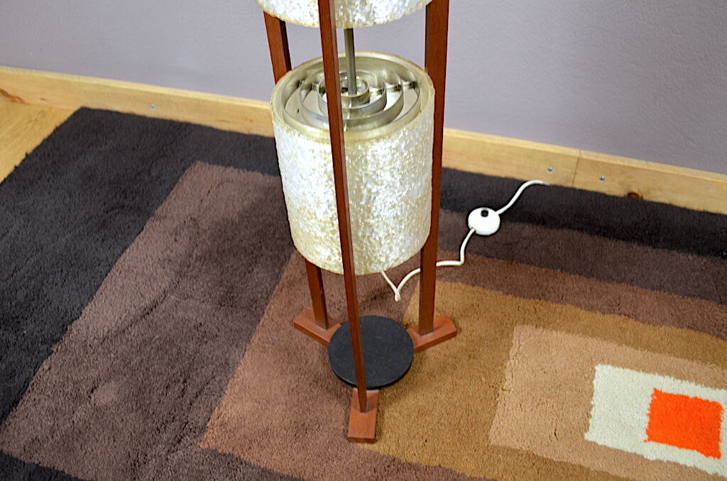 Lamppost Design Scandinavian teak and Perspex Vintage 1960