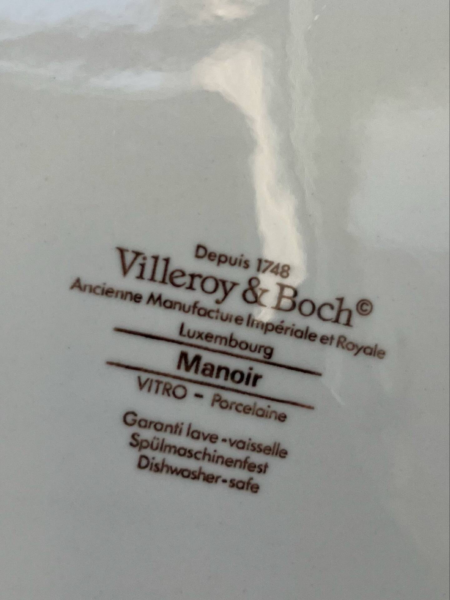 Set de 6 assiettes plates « Manoir » Villeroy et Boch