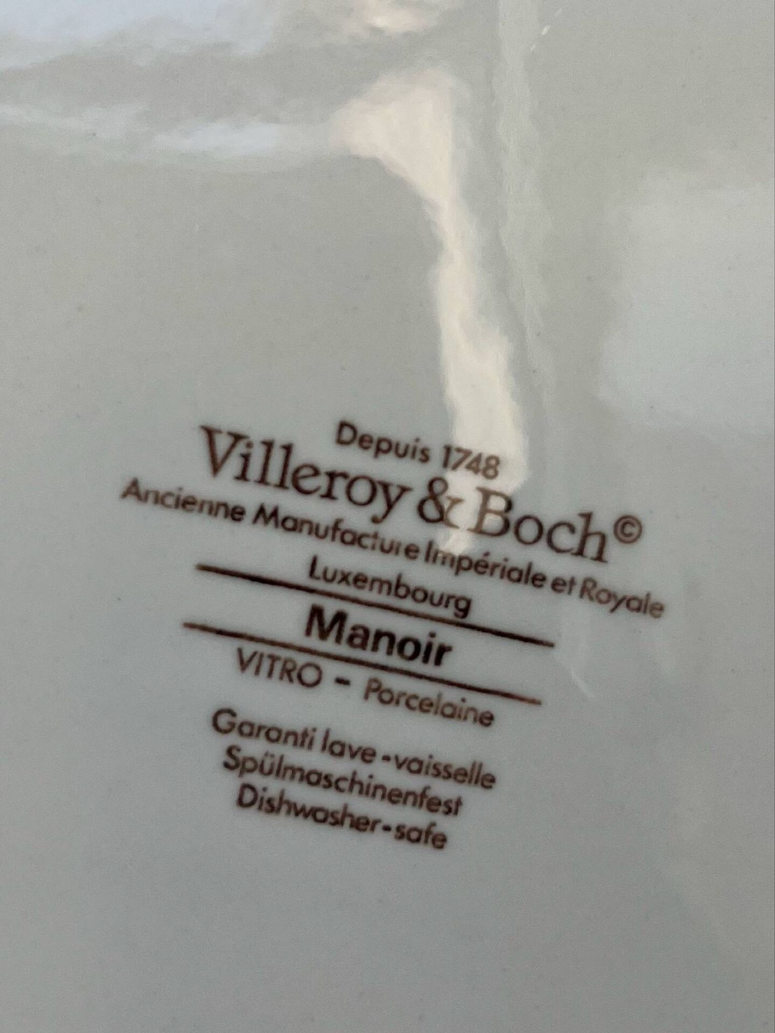 Set of 6 flat plates "Manoir" Villeroy and Boch