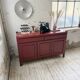 Red lacquered enfilade 1970 160cm