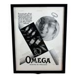 Montre Omega - affiche mode pub 1930
