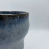 Vase en grès émaillé bleu