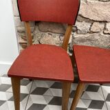 Pair of red bistro chairs