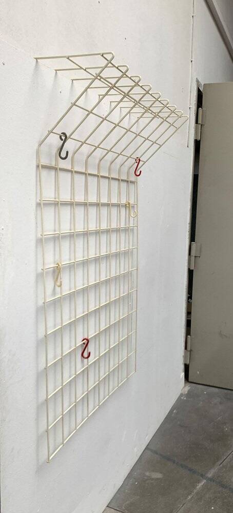 German minimalist Mid-Century coat rack in rope, 1960s