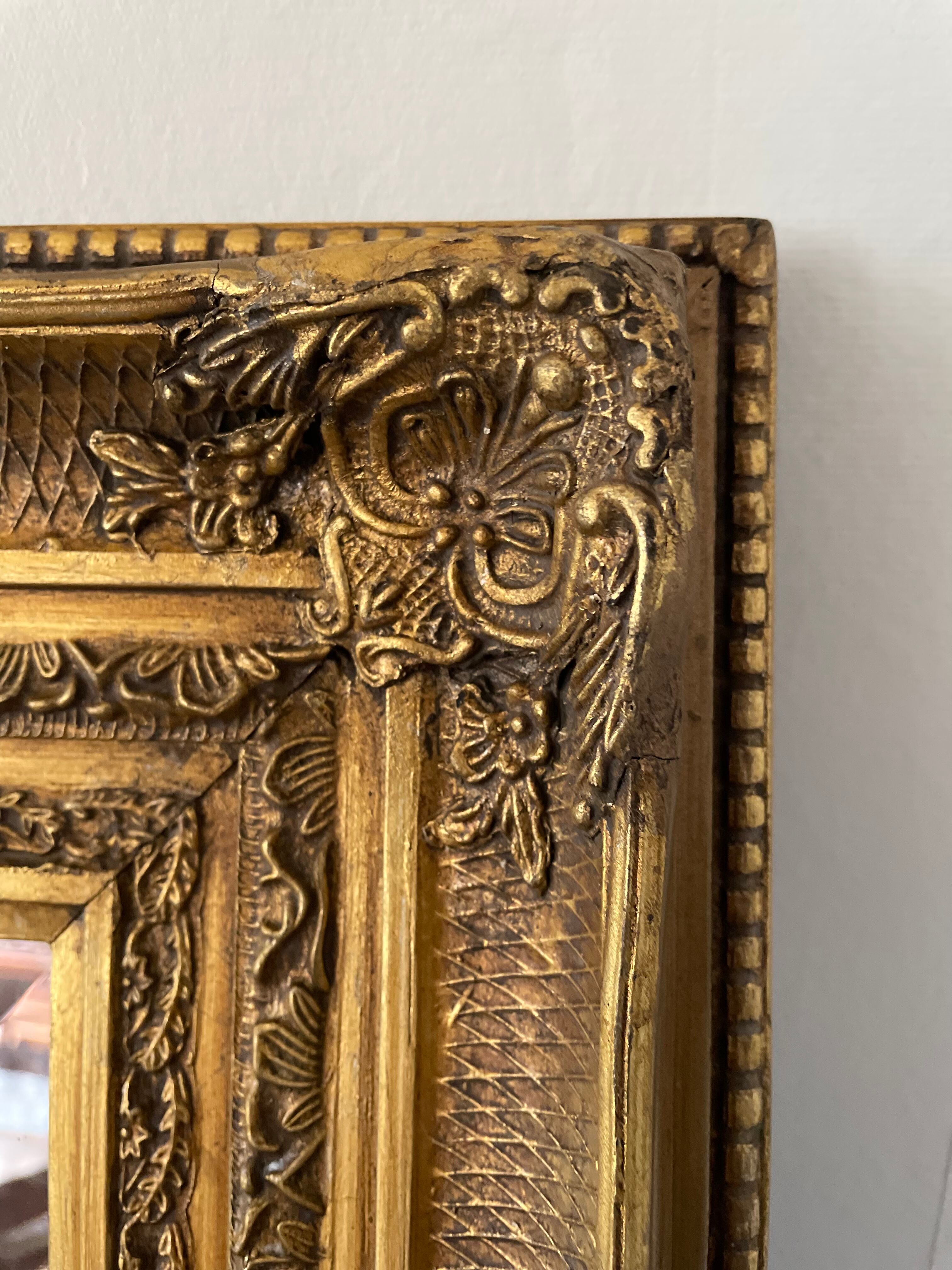 Gilded resin mirror Louis XV H47 X L42 style