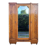 Art deco shelving unit, vintage old cabinet