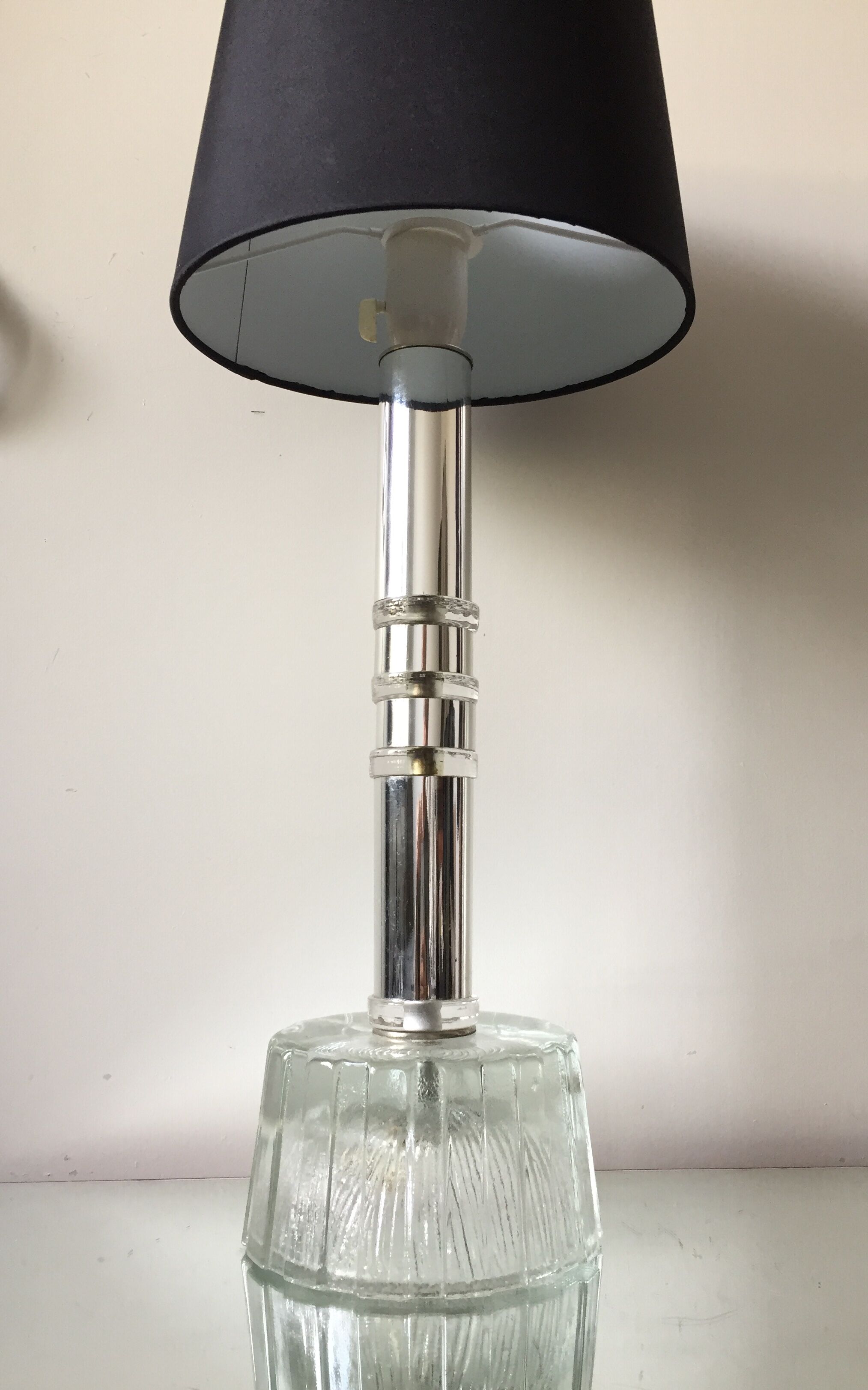 Orrefors Sweden  lampbase 1960