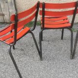 Set of 4 "tolix" terrace chairs