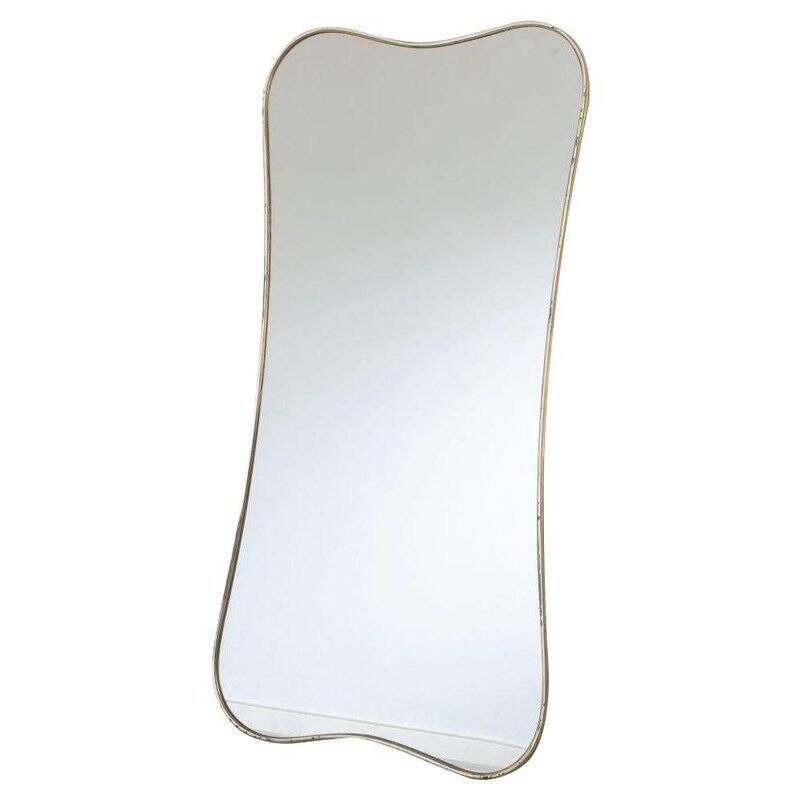 Monumental Brass Wall Mirror, Italy, 1950s