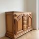 Traditional low buffet set: natural wood serving furniture