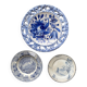 Trio d’assiettes bleues