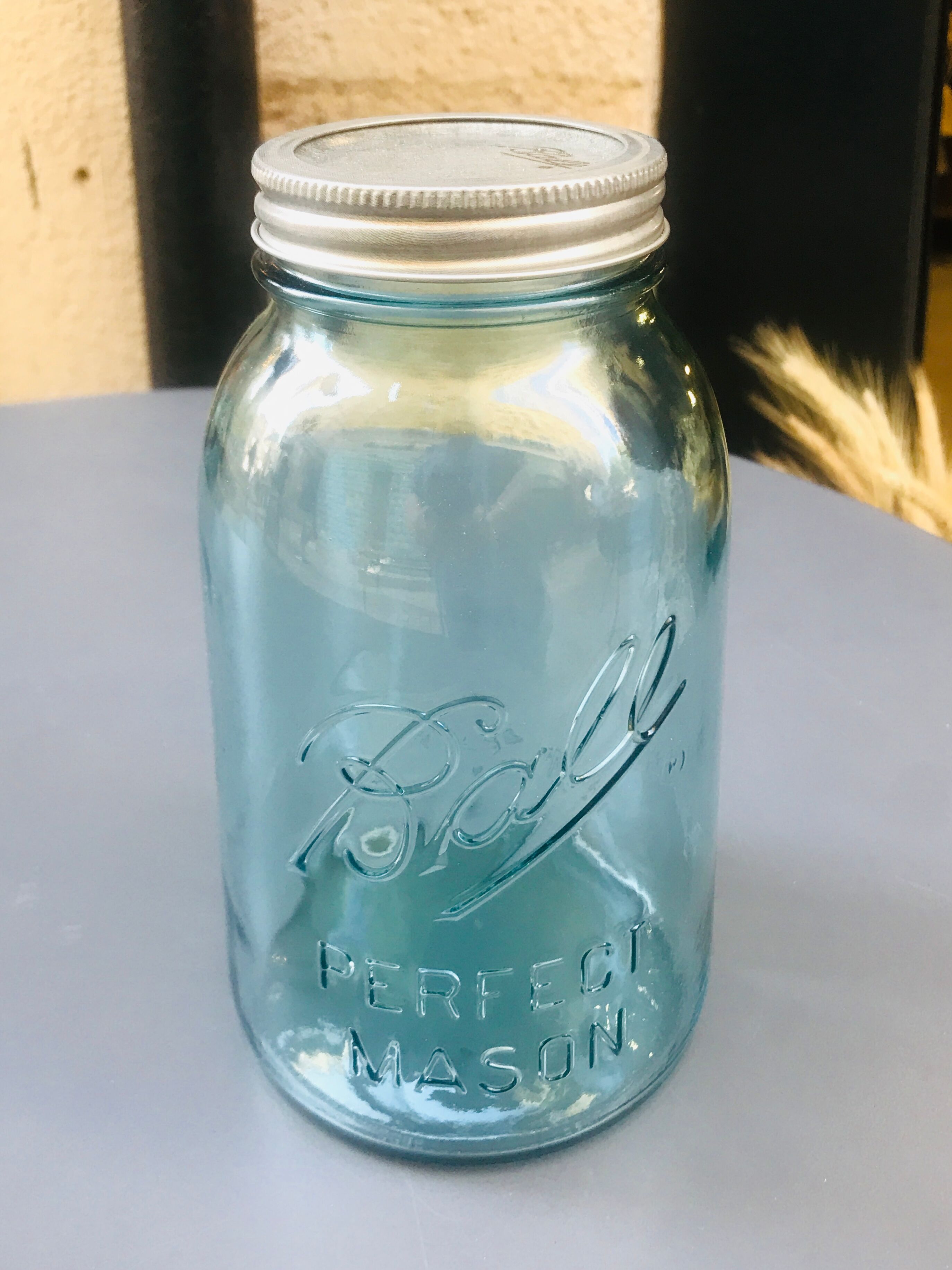 Bocal Mason Ball Jar bleu USA