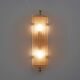 Pair of Art Deco Style Smoked Murano Glass and Brass Sconces