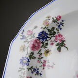 4 deep plates Bernardaud Limoges porcelain with floral decoration from the 1920s to 1950s.