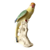 Ceramic parakeet, exotic bird in slip