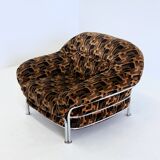 Vintage Italian lounge chairs with tubular frame