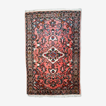 Tapis vintage oriental fait main 59cm x 93cm 1970s, 1c617