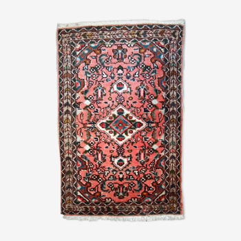 Vintage oriental handmade carpet 59cm x 93cm 1970s, 1c617