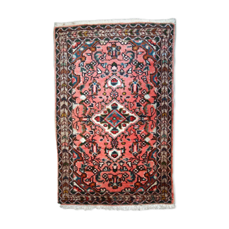 Tapis vintage oriental fait main 59cm x 93cm 1970s, 1c617