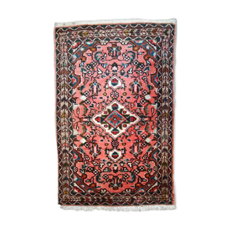 Vintage oriental handmade carpet 59cm x 93cm 1970s, 1c617