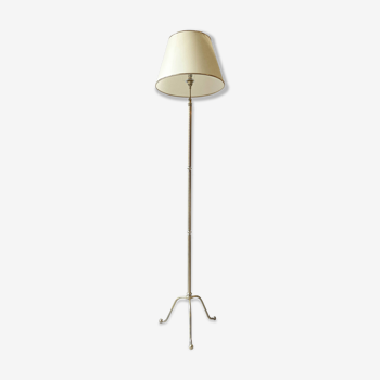 Lampadaire tripode en laiton et bronze vintage