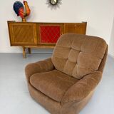 Old vintage 60s fabric lounge chair
