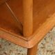 Crossed lattice bedside table veneered in oak
