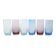 Set of colourful glasses, Italian design, 1980s, production: Italy