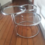 Glass and chrome coffee table