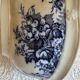 Large antique English basin A.B & Co May pattern – flow blue floral