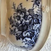 Grande vasque ancienne anglaise A.B & Co modèle May – flow blue floral