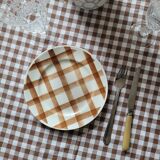 La Redoute x Selency set of 4 brown dessert plates