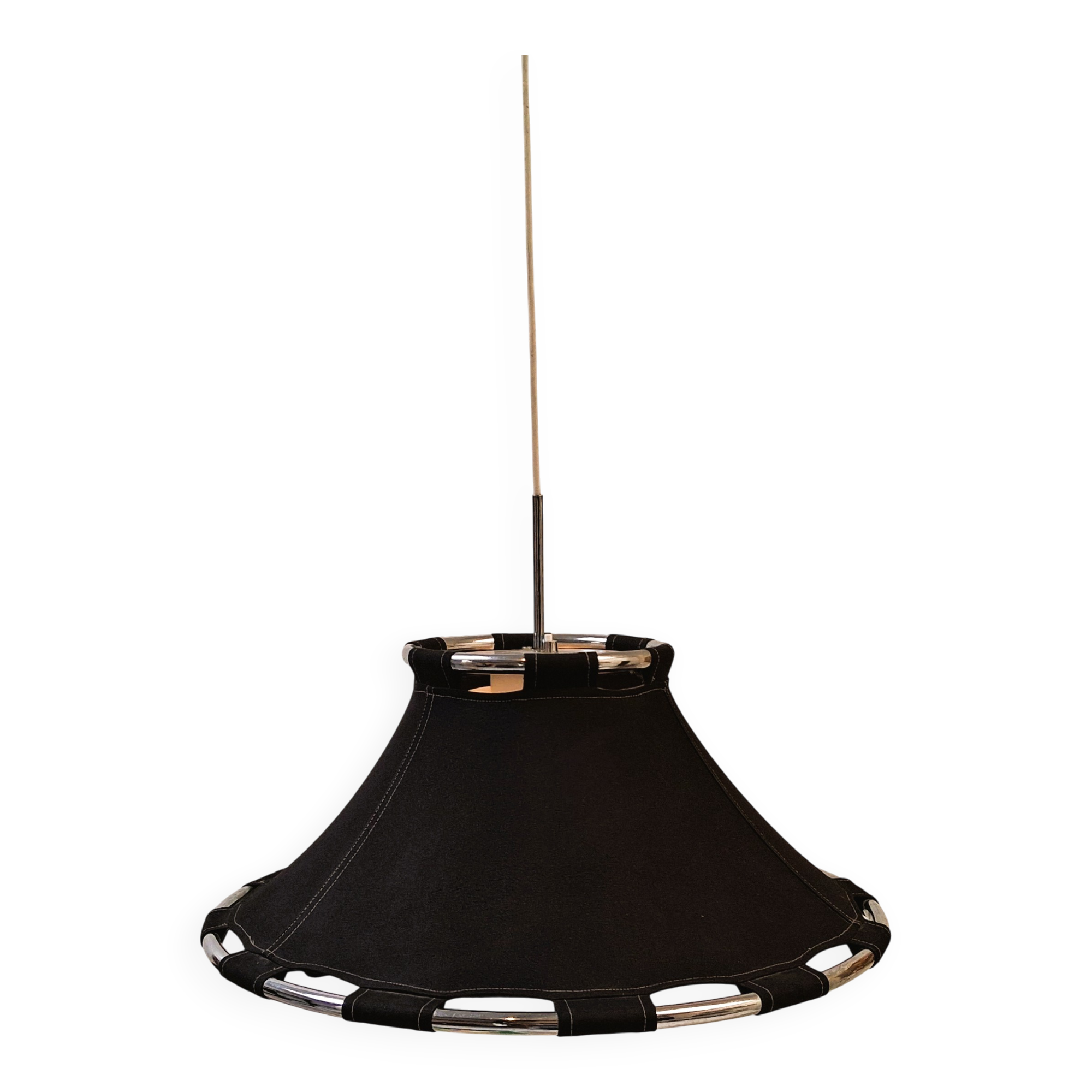 Black and chrome suspension "Anna", Anna Ehrner, Ateljé Lyktan 1970