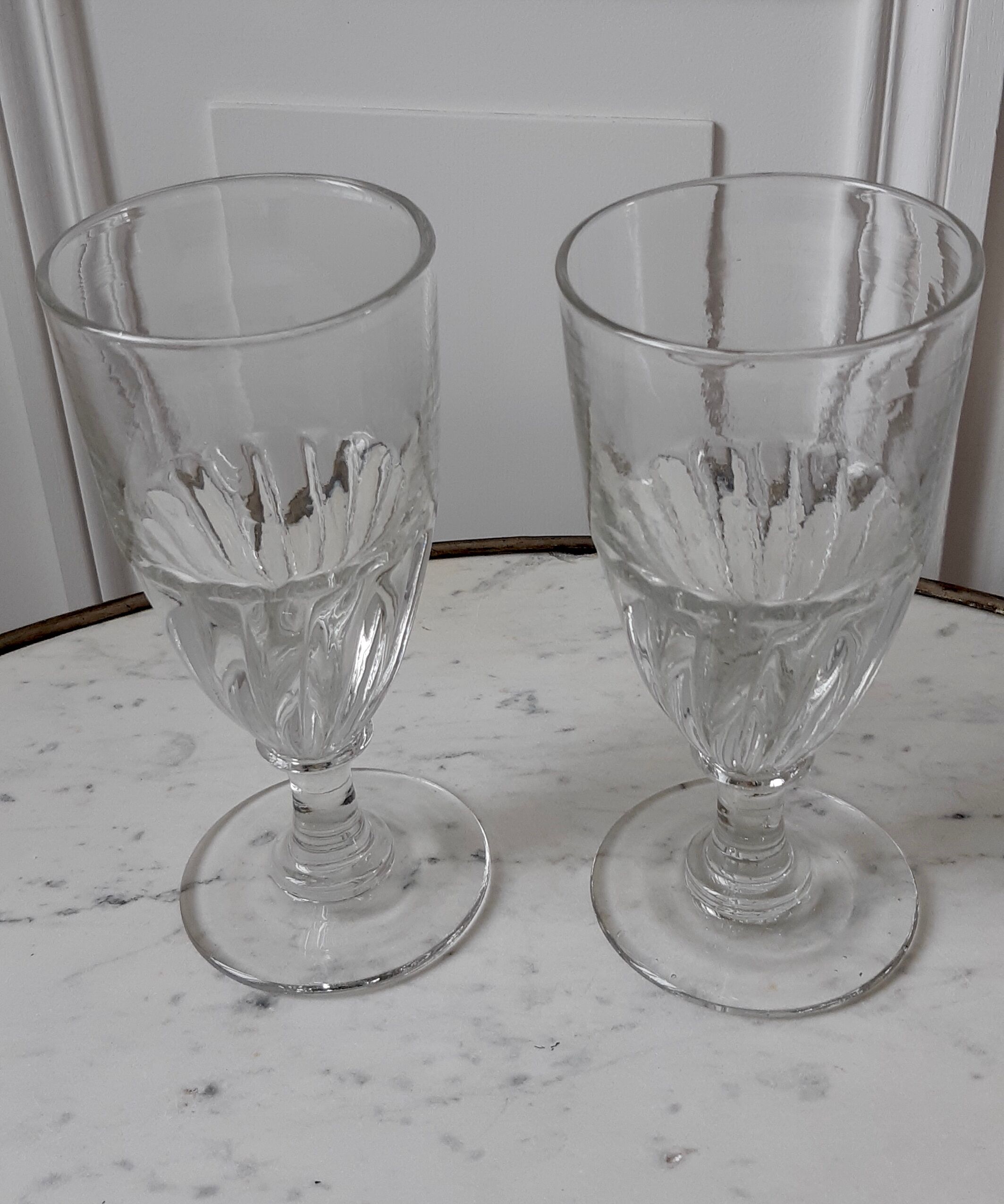 Duo of absinthe glasses late nineteenth century