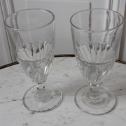 Duo of absinthe glasses late nineteenth century