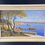 Painting signed Xavier Sager 1881-1969 view of Nice